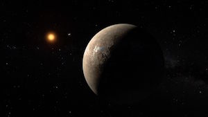 New earth-like exoplanet, Proxima b - artist's conception
