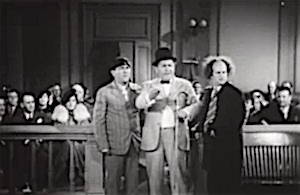 Disorder in the court, starring the Three Stooges, 1936